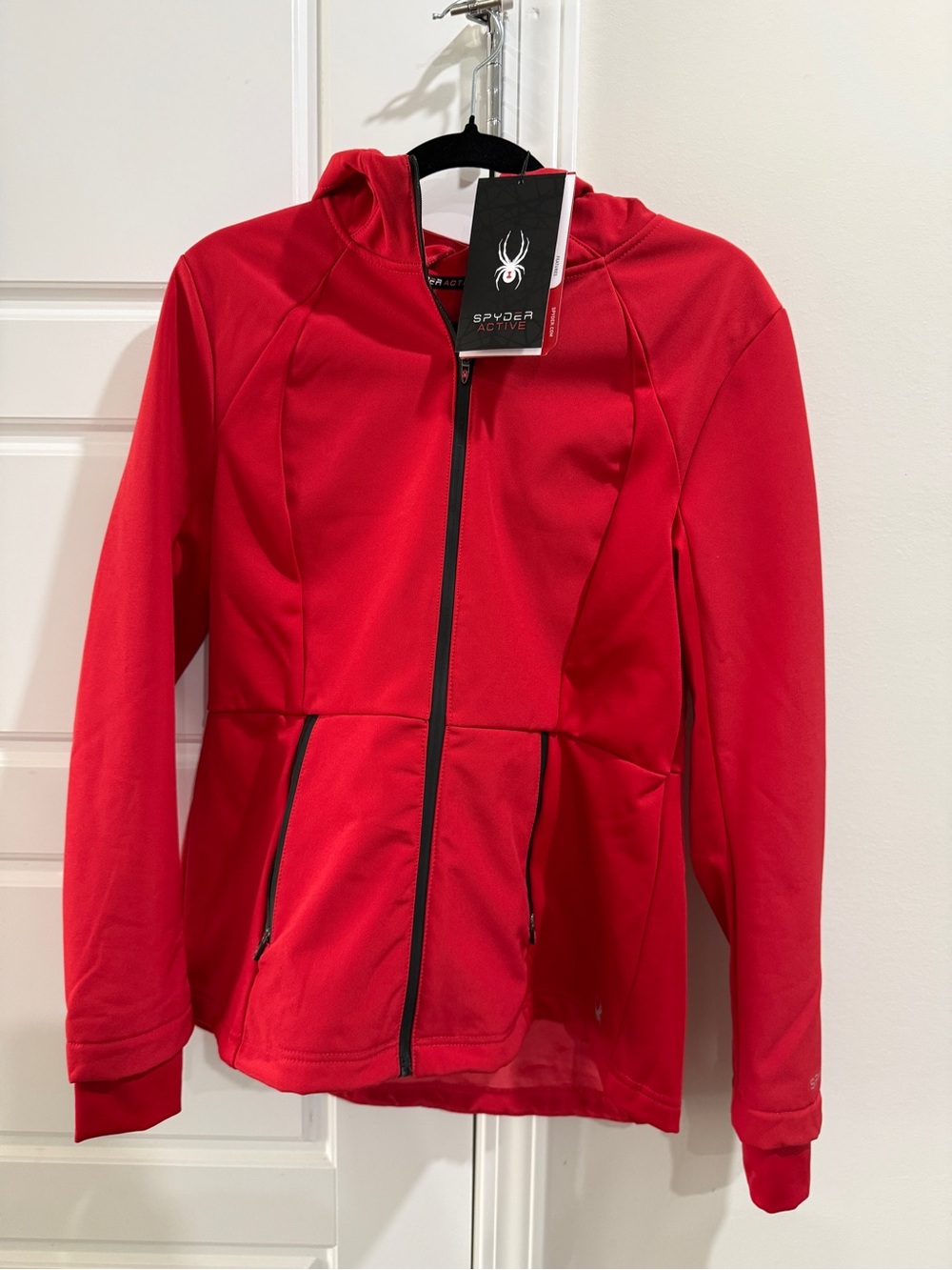 ✨ Spyder Active Red Hooded Jacket NWT ✨ Fleece Lined, Ladies Large